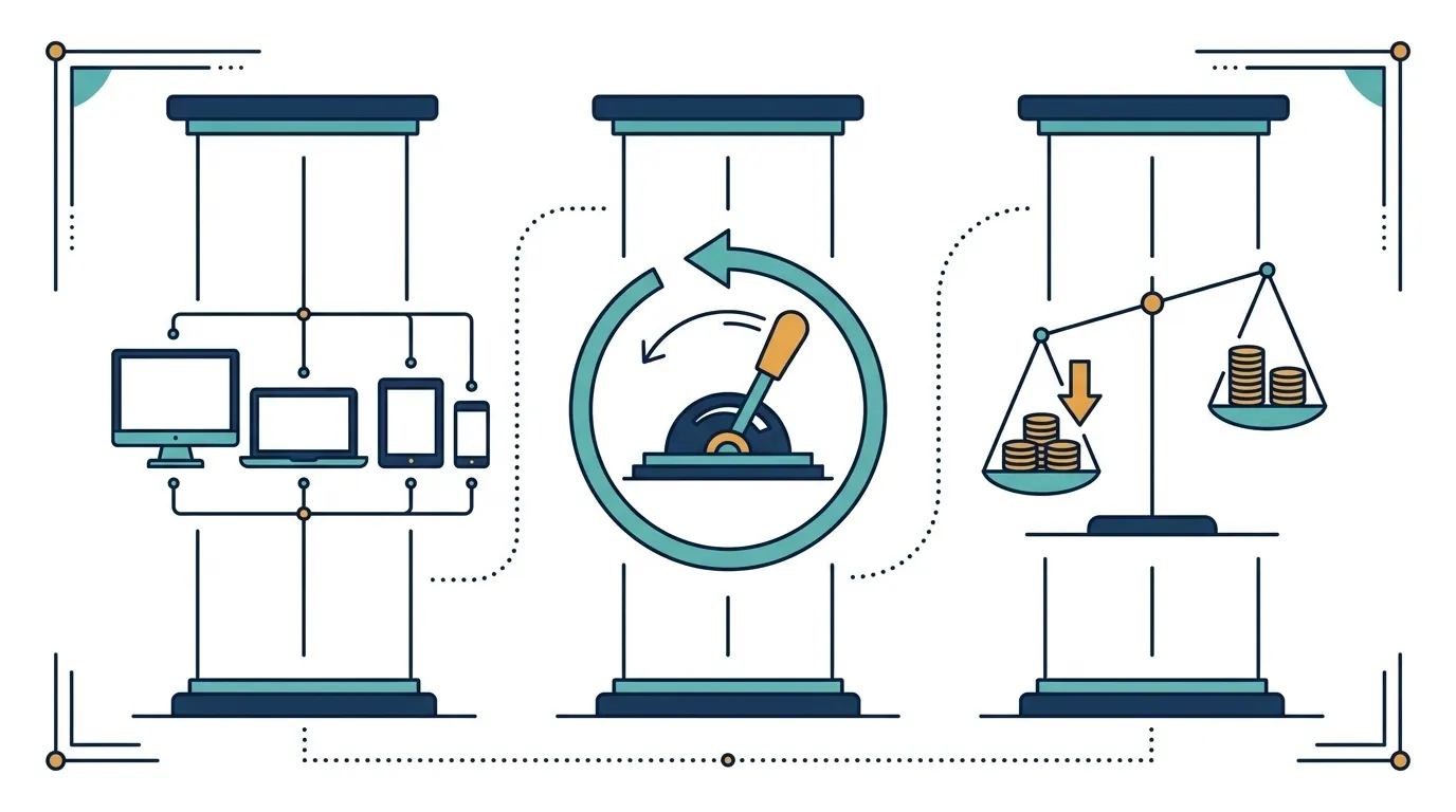 The three criteria: zero customer changes, real rollback, and low operating cost