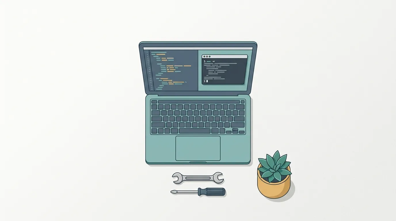 Opening image representing the central idea: a few well-chosen essential tools without the excess of tool worship.