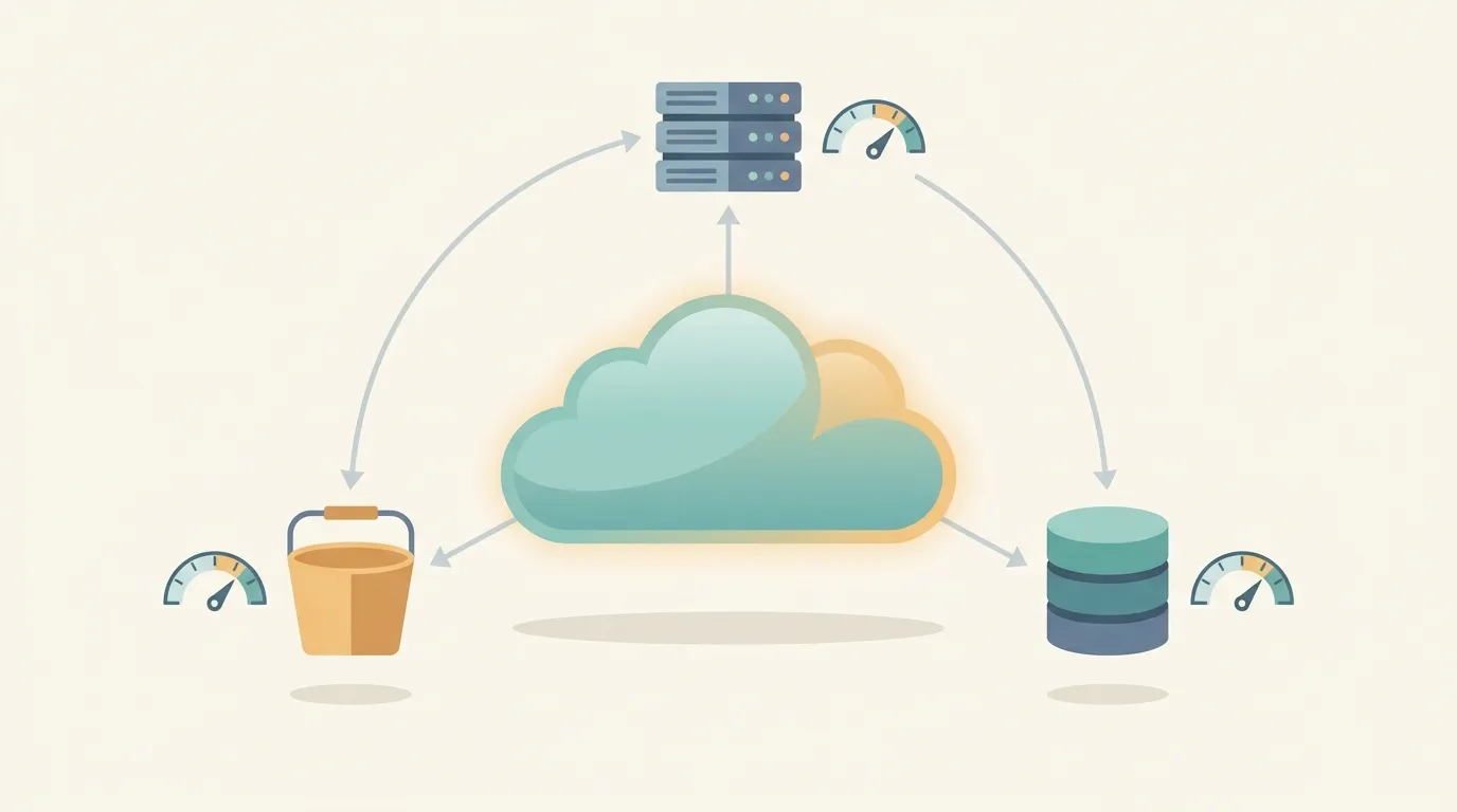 Cover image representing the cloud as on-demand rented infrastructure, with a friendly, conceptual approach for beginners.