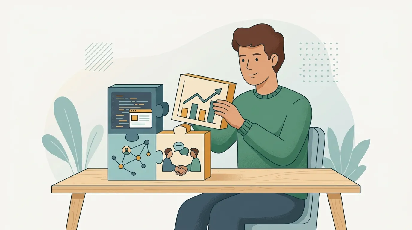 Cover image illustrating how to position yourself in the tech market concretely and without hype.