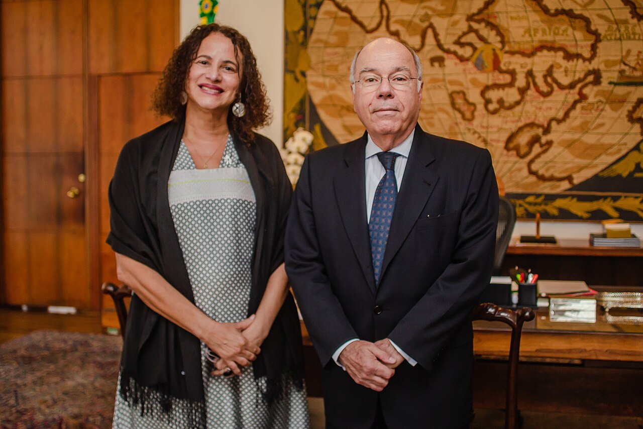 O ministro das Relações Exteriores, Mauro Vieira, no Palácio Itamaraty, em Brasília, em abril de 2023.