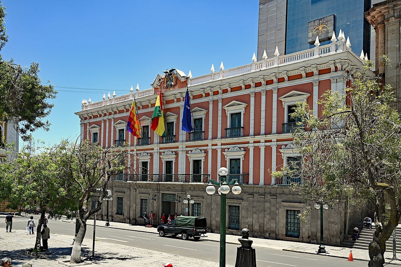 El Palacio Quemado, antigua sede del Gobierno boliviano, en la plaza Murillo de La Paz, en 2025.