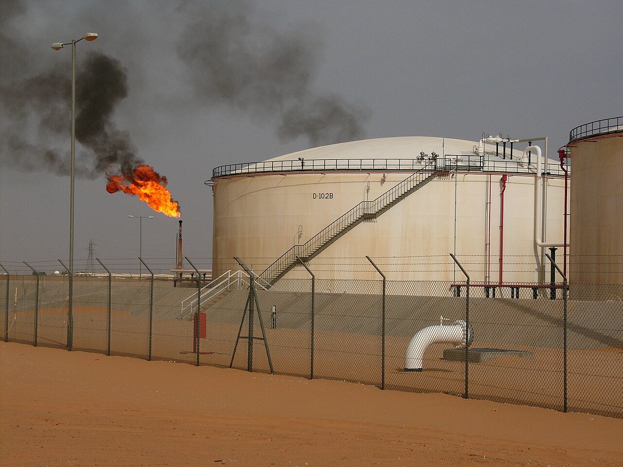 O campo de petróleo de El Sharara, no sudoeste da Líbia, operado em parceria com a espanhola Repsol.