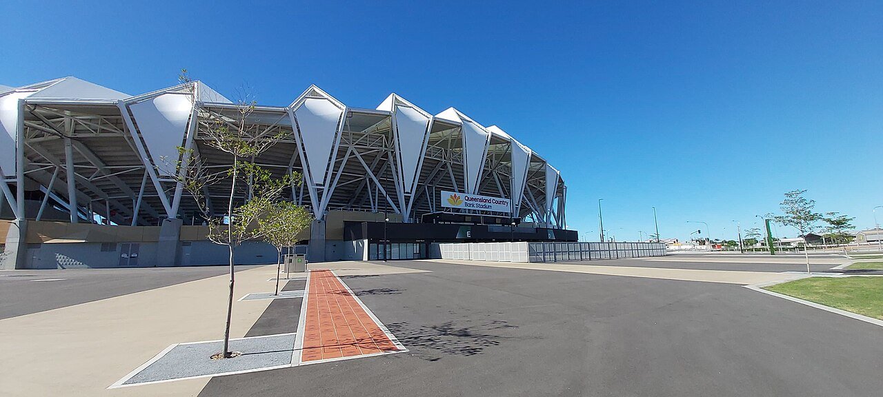 O Queensland Country Bank Stadium, em Townsville, na Austrália, em dia sem jogo, em 2020.
