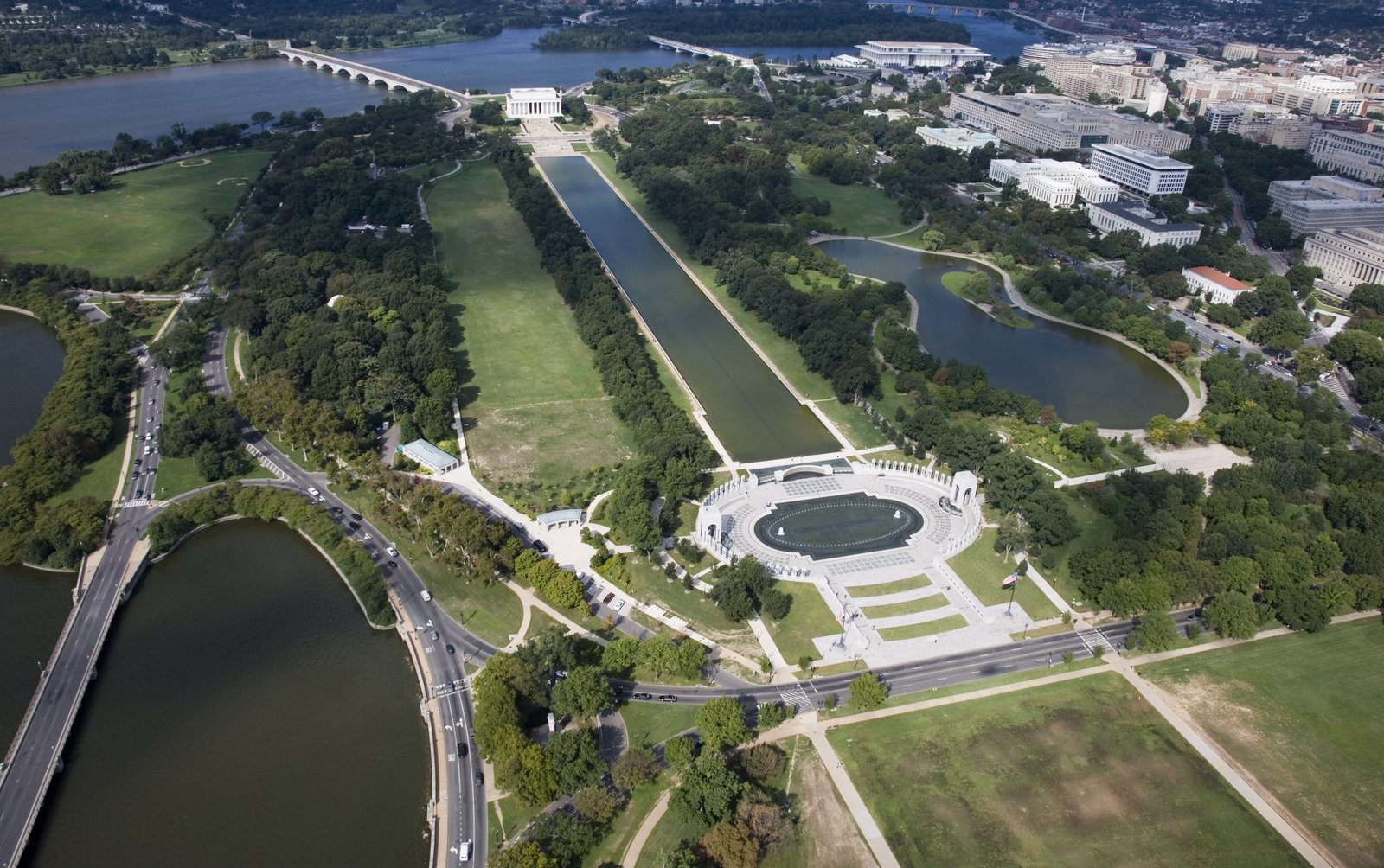The west end of the National Mall and Memorial Parks in Washington, the stretch between the Lincoln Memorial and the Arlington Memorial Bridge where the arch is planned.