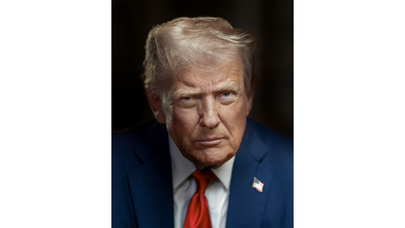 Retrato oficial do presidente Donald Trump, divulgado pela Casa Branca em 2025. A nova regra do "public charge" de seu governo entrou em vigor em 18 de setembro de 2026.