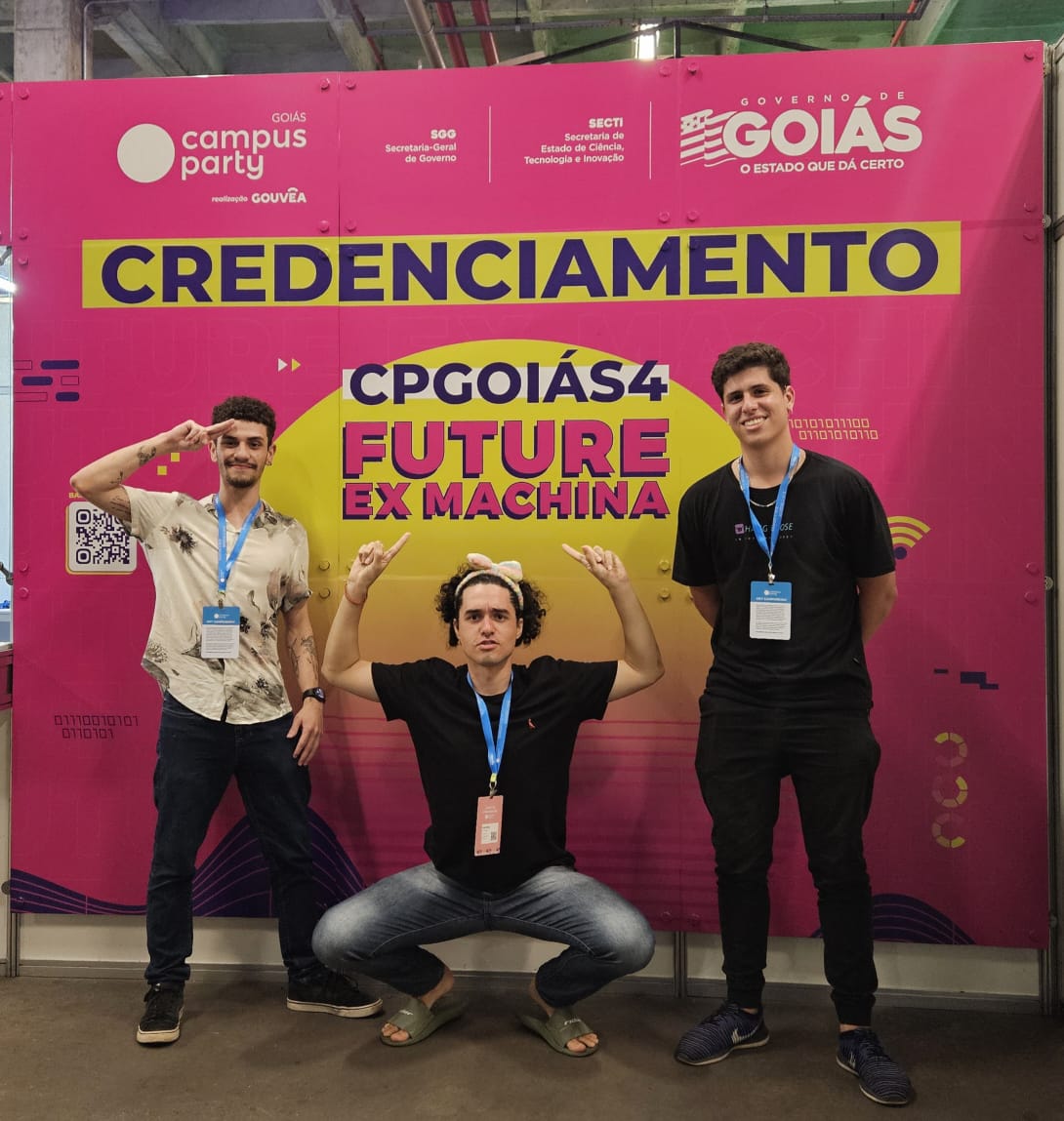 Três integrantes da DW Corp na Campus Party Goiás