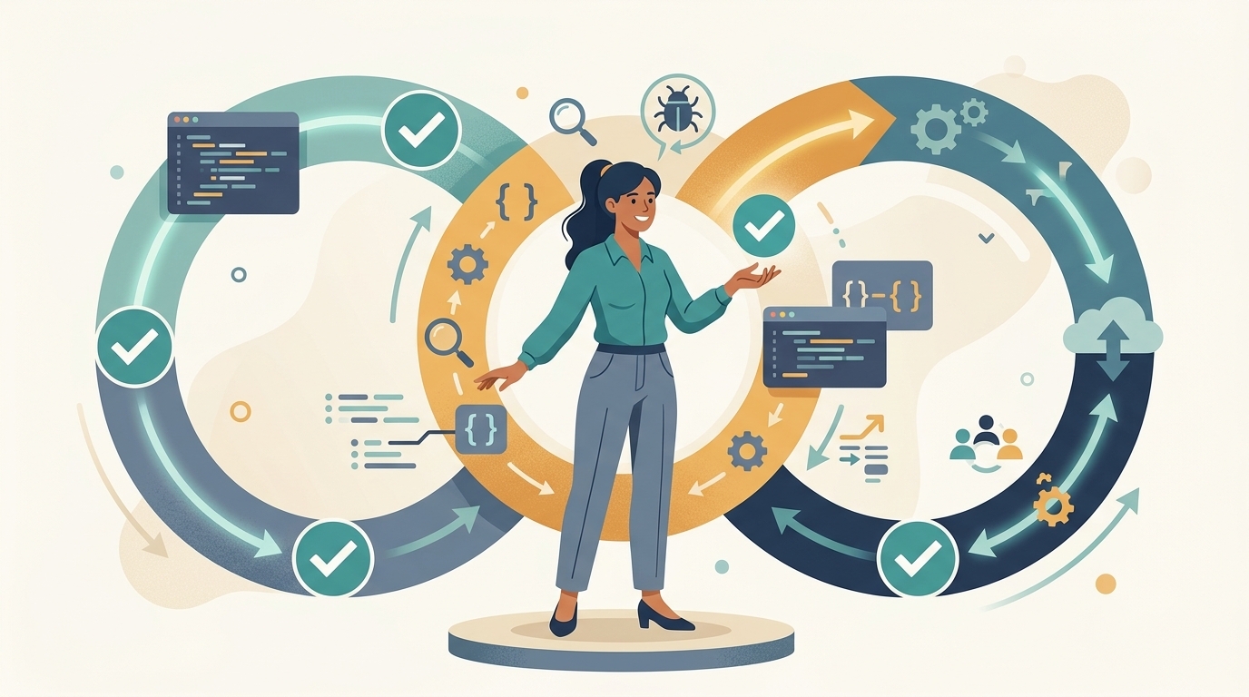 Mostrar o SDET como dono da qualidade integrado ao ciclo de desenvolvimento, não como um caçador de bugs no fim da esteira.
