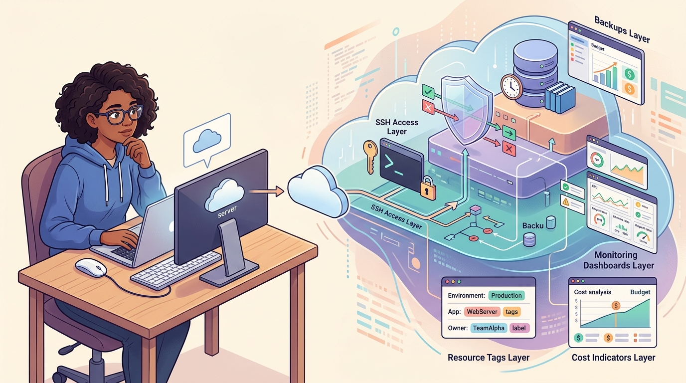 Representar a transição entre deploy simples e operação de produção