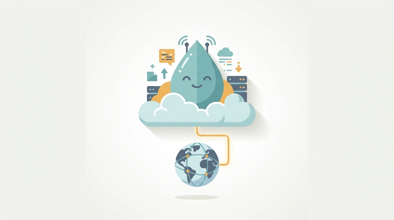 Ilustrar o conceito de Droplet como uma máquina virtual simples e acessível que sobe em segundos.