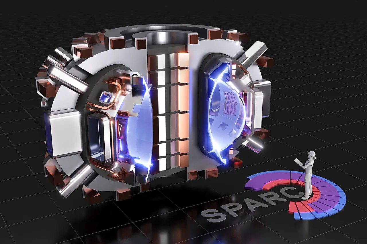 A cutaway rendering of SPARC, the compact tokamak Commonwealth Fusion Systems is building in Massachusetts, released in 2020.