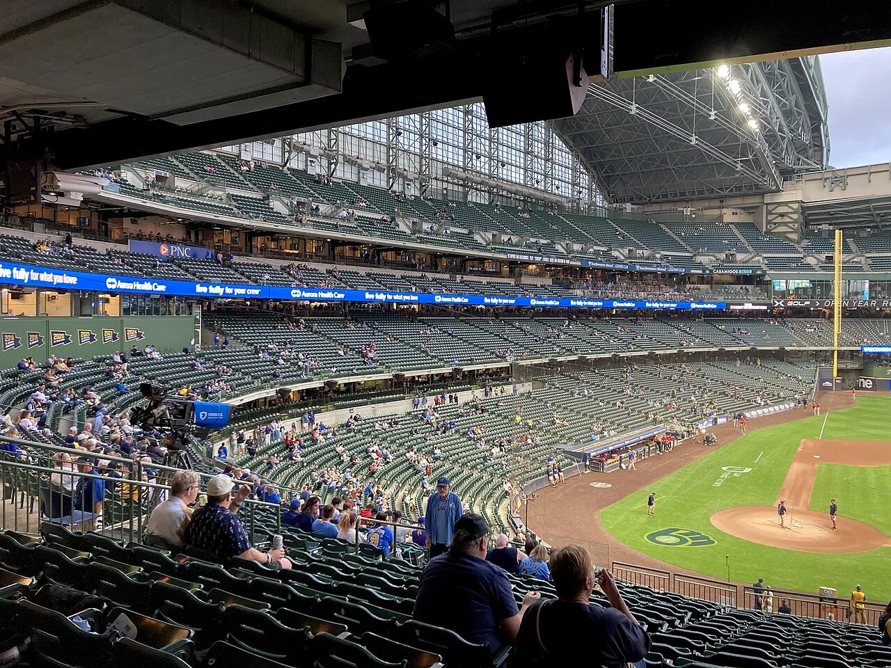 American Family Field in Milwaukee, home of the Brewers and site of World Series Game 1, before a game in September 2025.