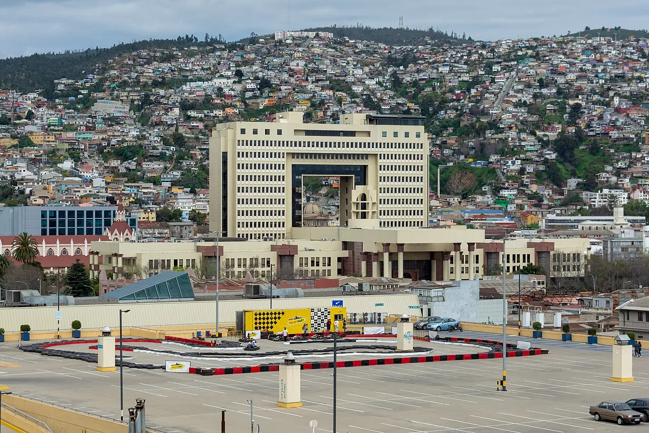 O edifício do Congresso Nacional do Chile, sede da Câmara dos Deputados, em Valparaíso, em 2023.