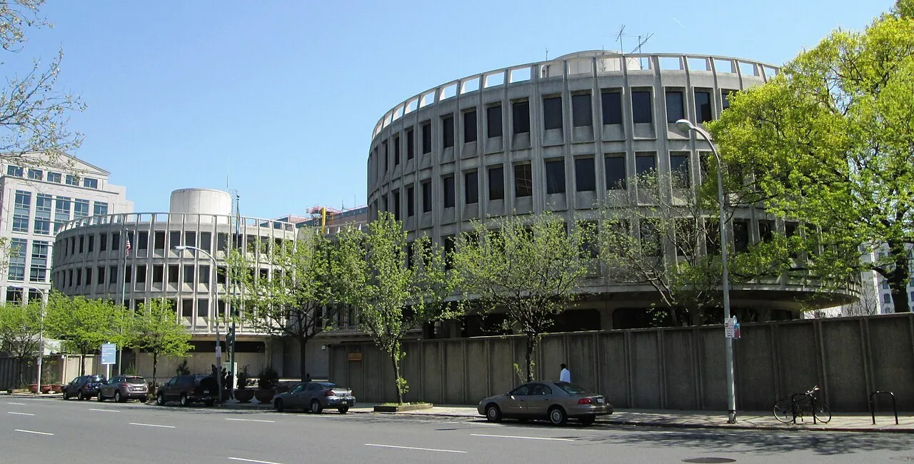 The Philadelphia Police Administration Building at 700 Race Street, the brutalist structure known as the Roundhouse, photographed in 2013.