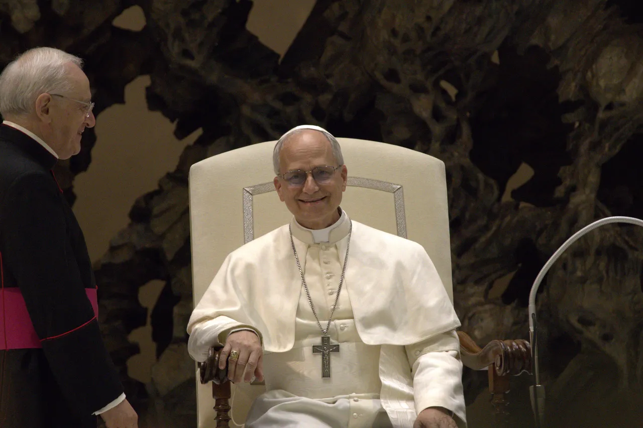 Pope Leo XIV during an audience with members of the media at the Vatican in May 2025.